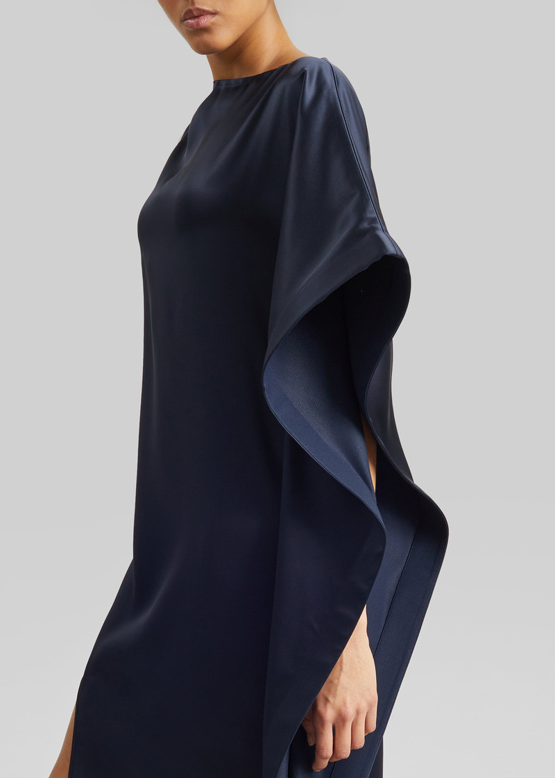 BEVZA Bevza Asymmetric Maxi Dress - Dark Ink Navy outlook