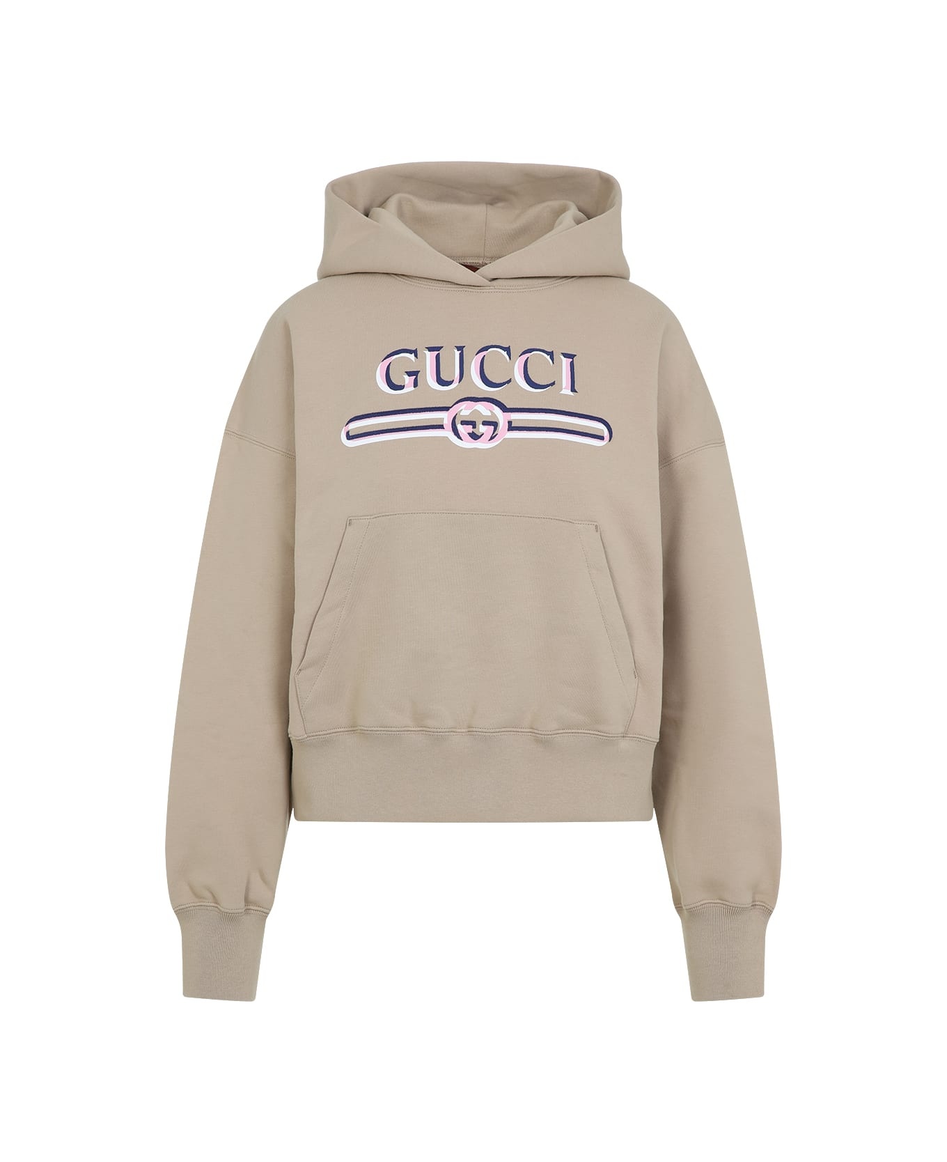 Beige Cotton Sweatshirt - 2