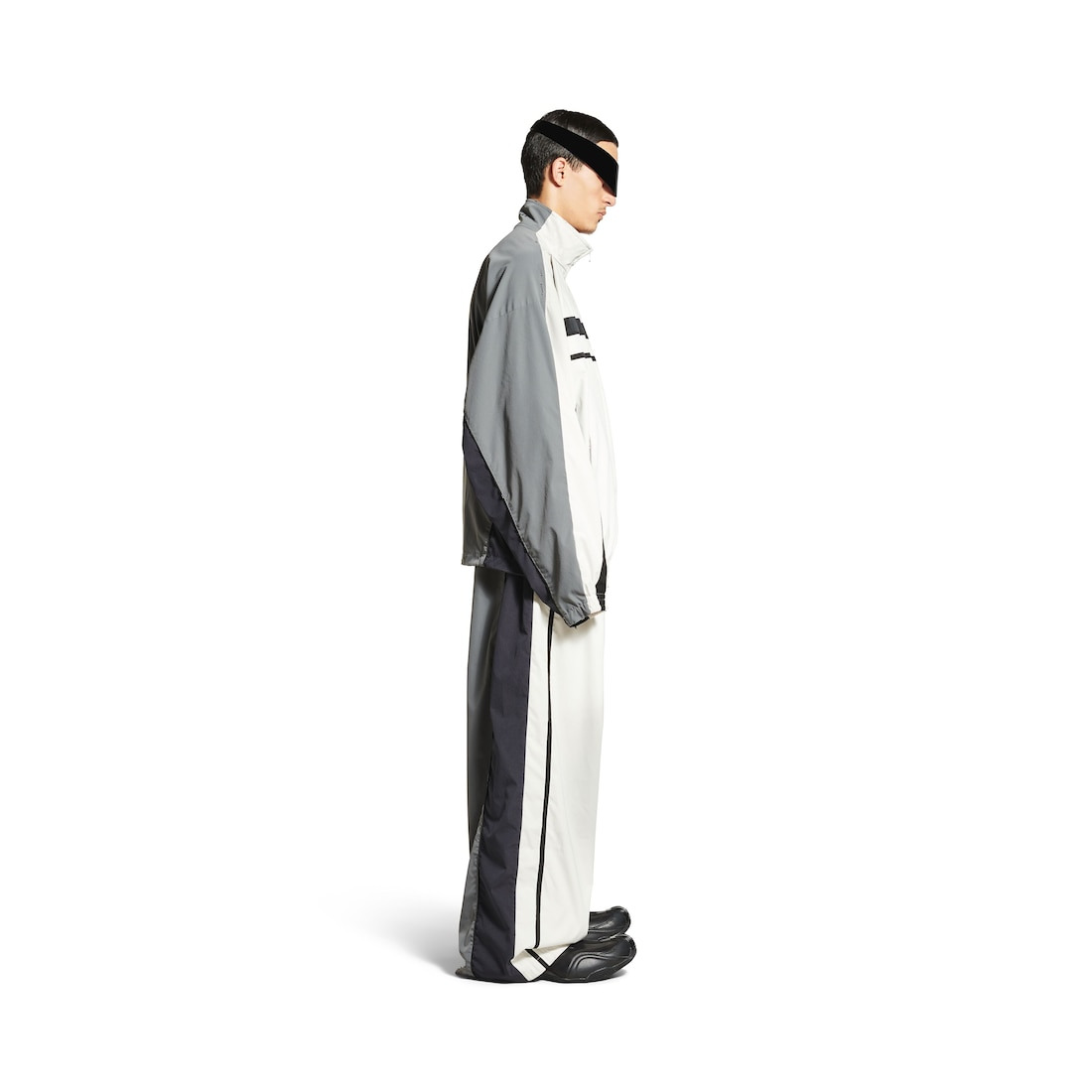 50/50 Tracksuit Jacket in White/grey - 3