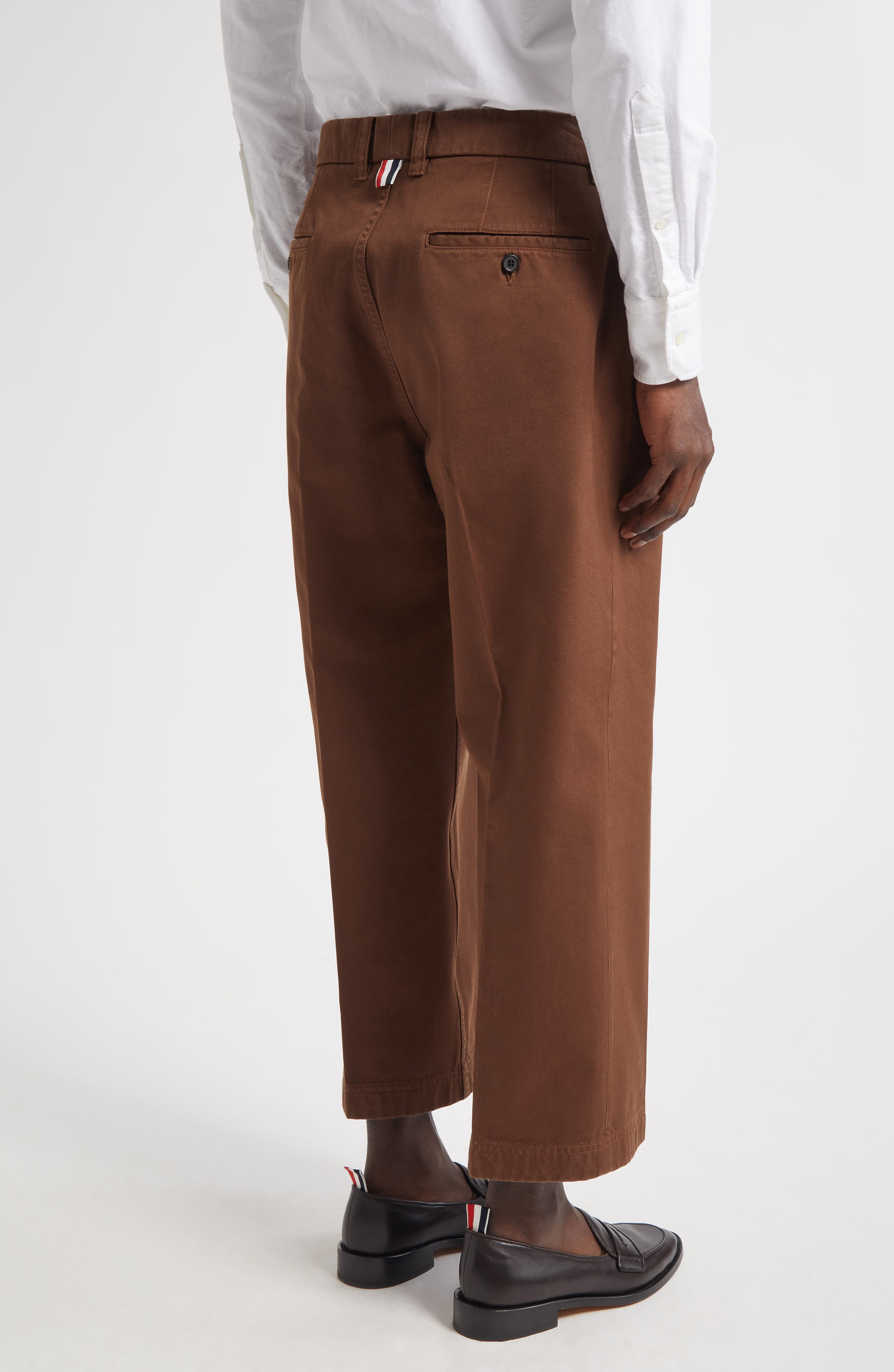 Thom Browne Cotton Twill Crop Chinos at Nordstrom - 2