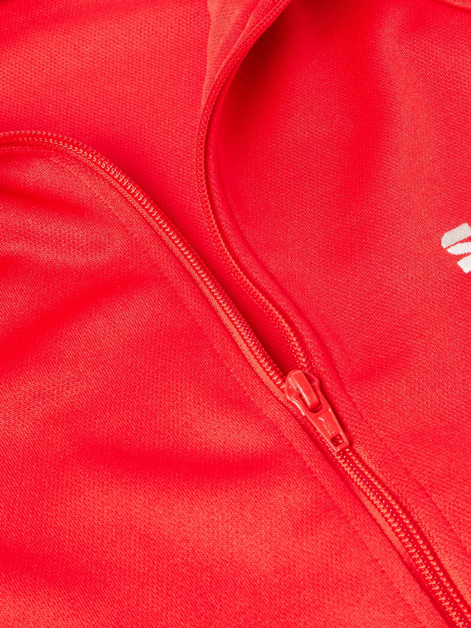 Logo-Embroidered Striped Jersey Track Jacket - 4