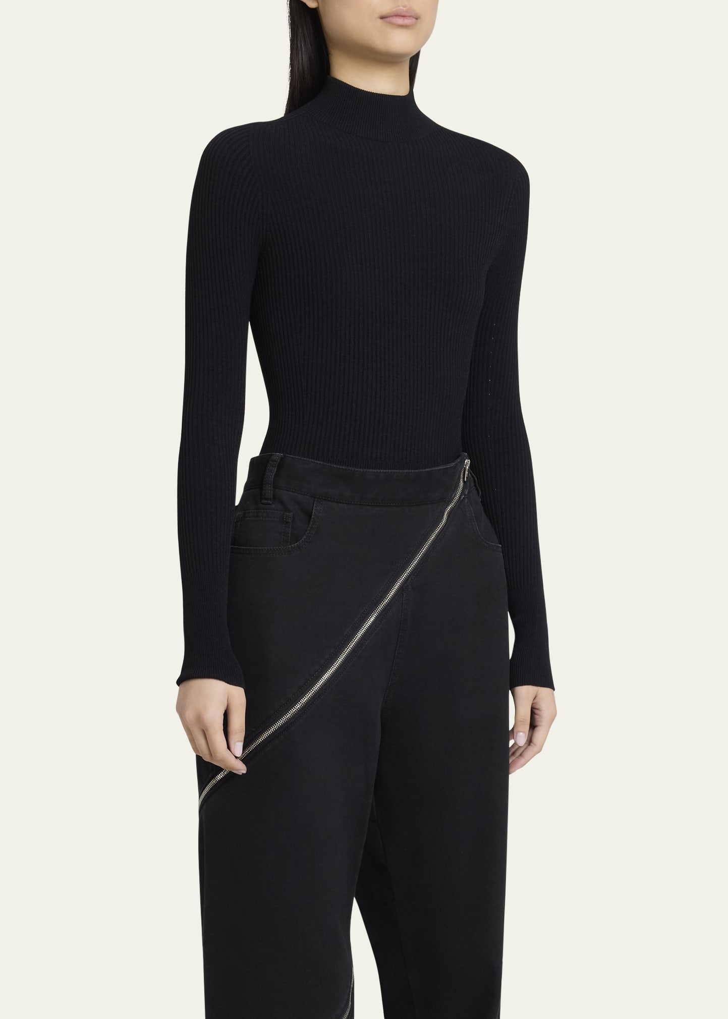 Mock-Neck Long Sleeve Bodysuit - 4