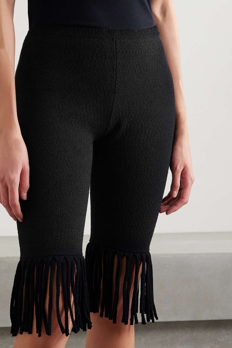 Fringed stretch-knit shorts 3