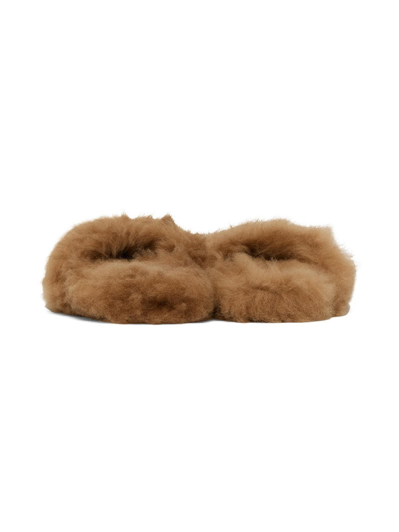 Brown Shearling Slippers 2