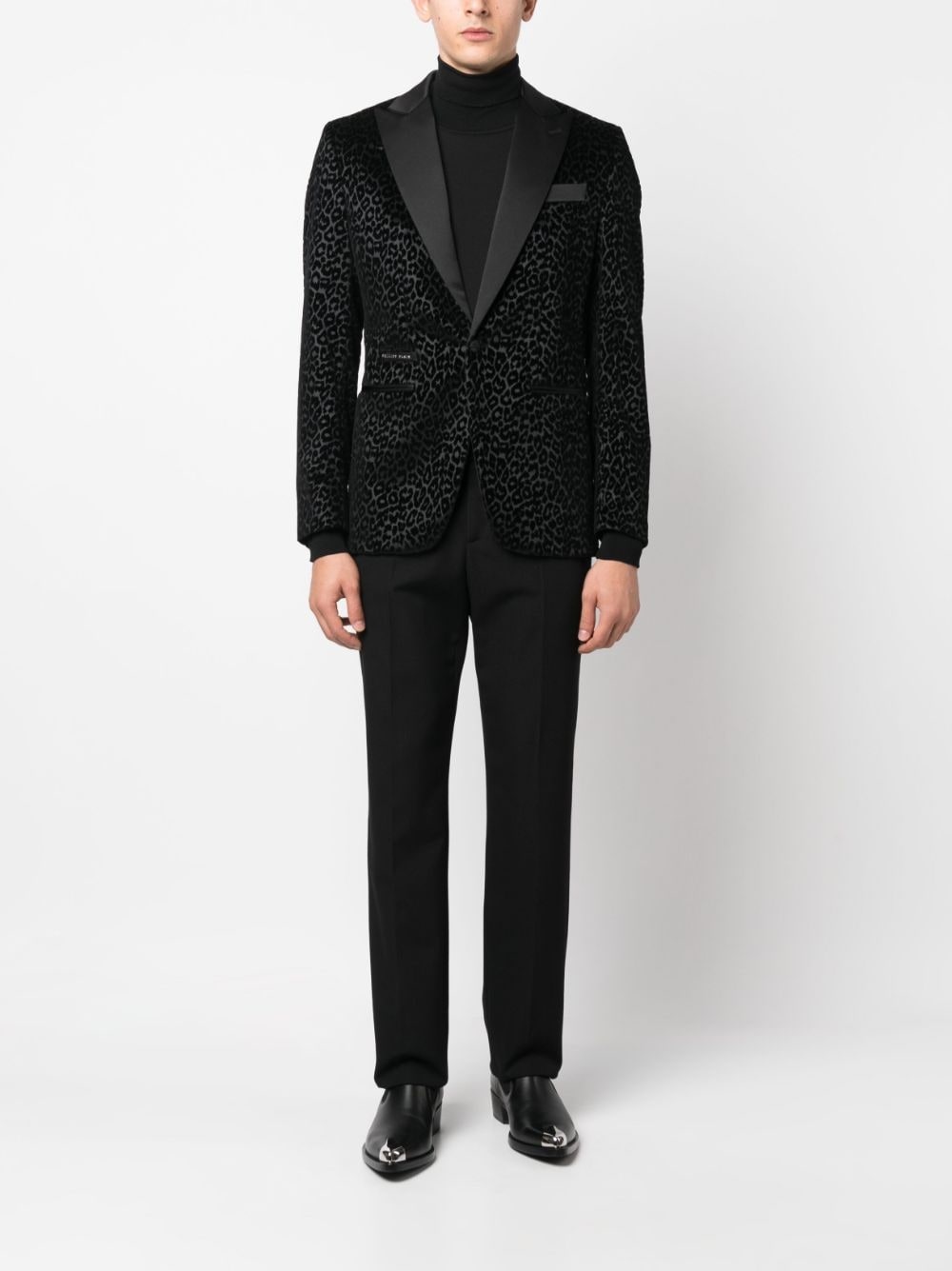 Lord Fit flocked velvet blazer - 2