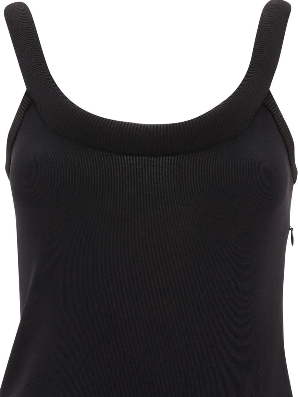 padded-trim ribbed dress - 4