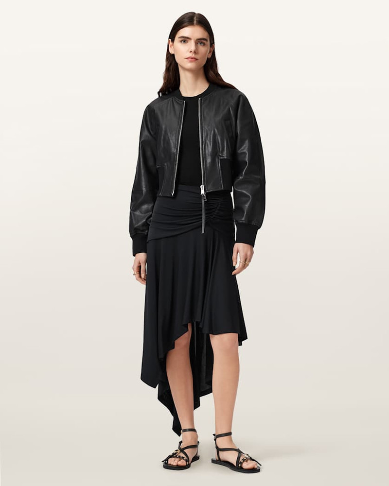 ALLSAINTS ANNALIE JERSEY MIDI SKIRT outlook