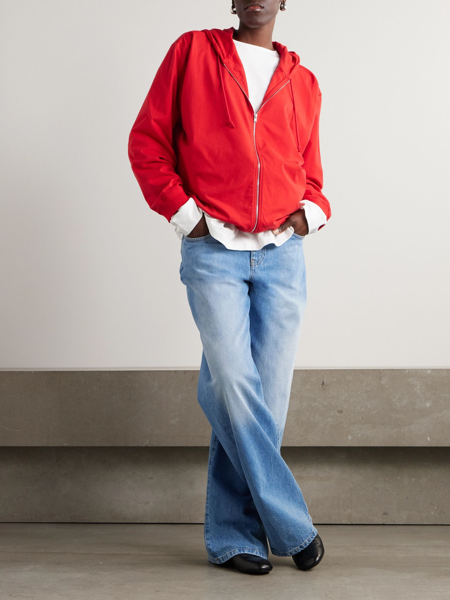 Cotton-jersey hoodie Red - 2