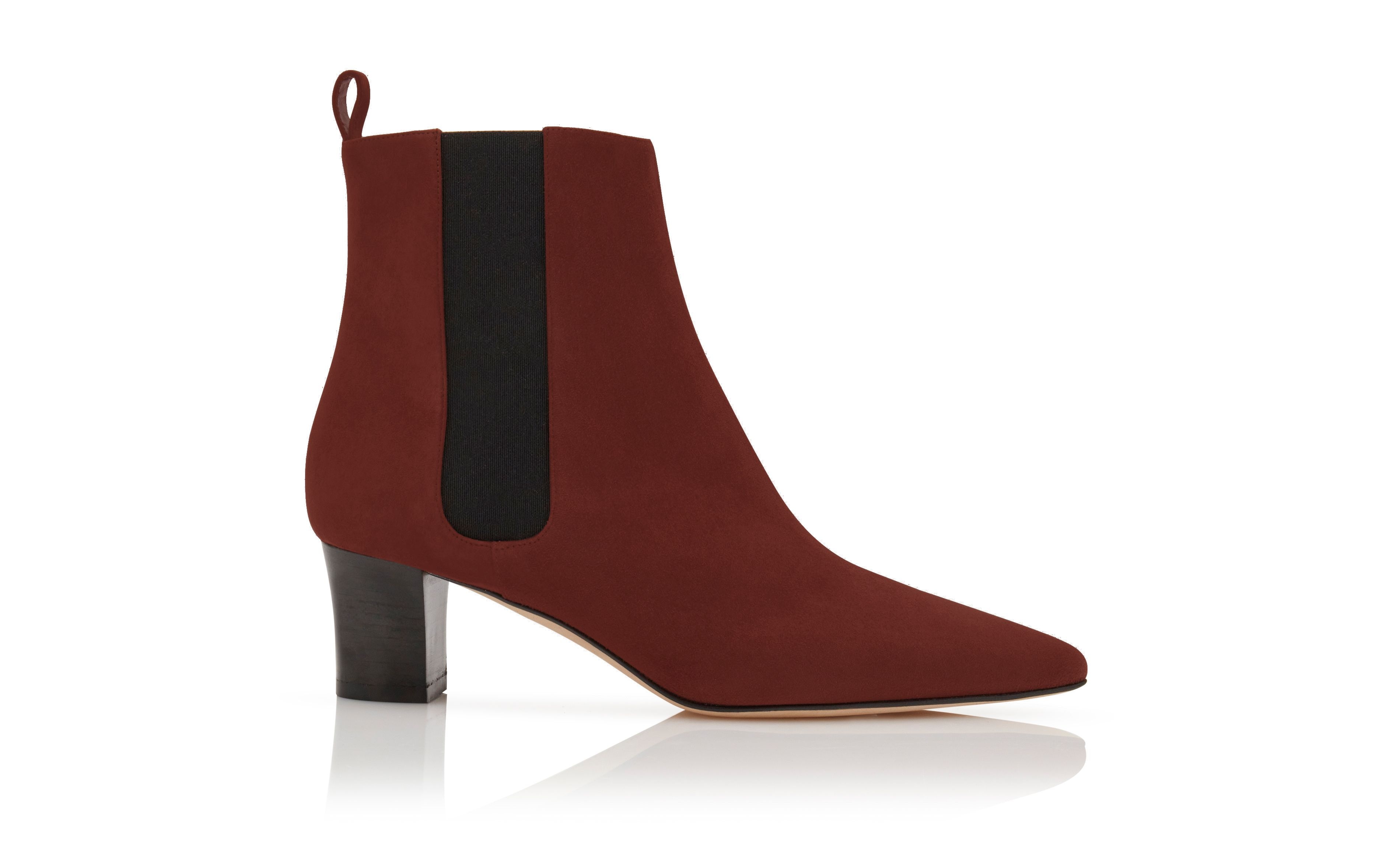 Dark Brown Suede Ankle Boots - 1