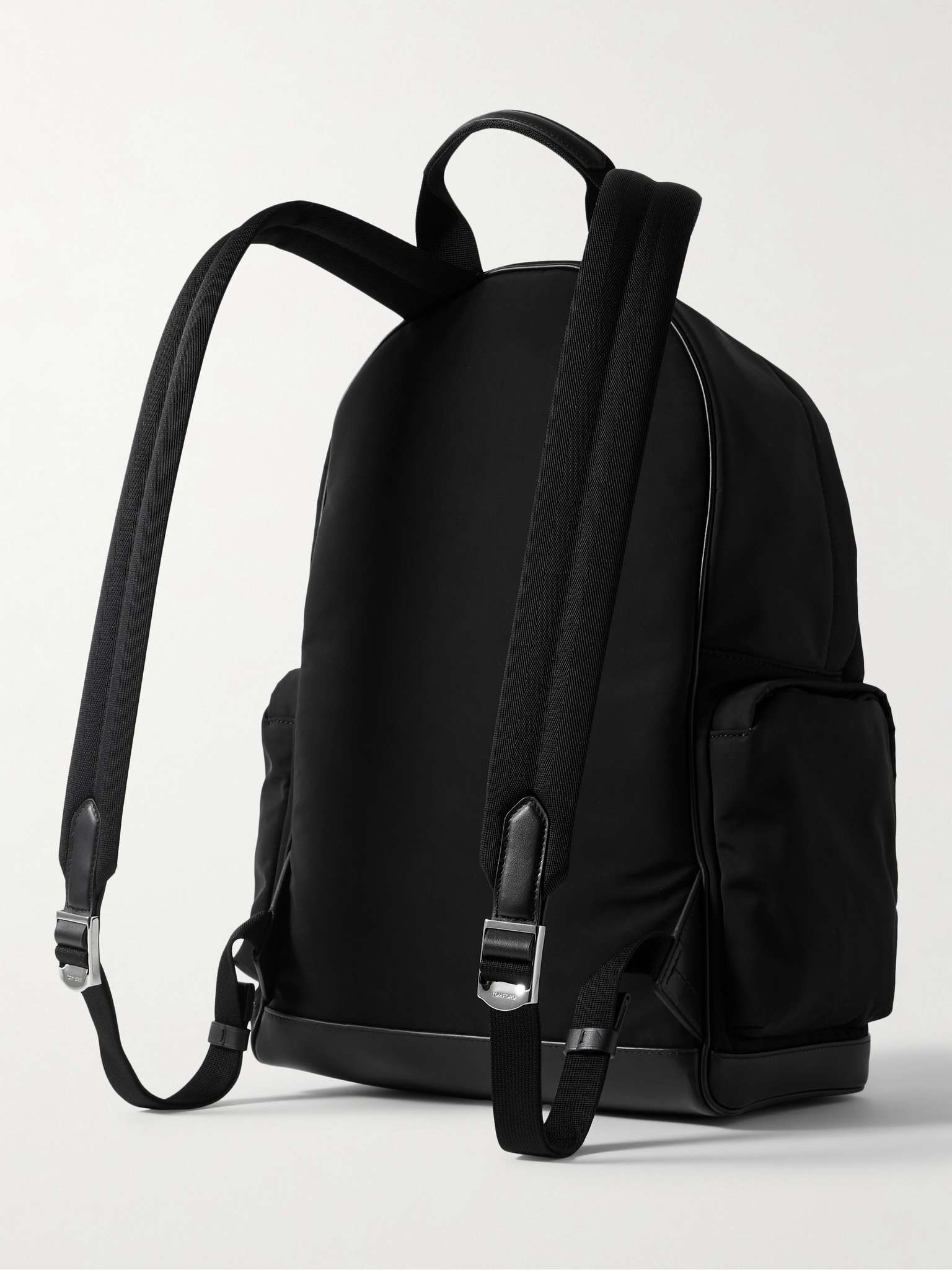 Leather-Trimmed Shell Backpack - 4