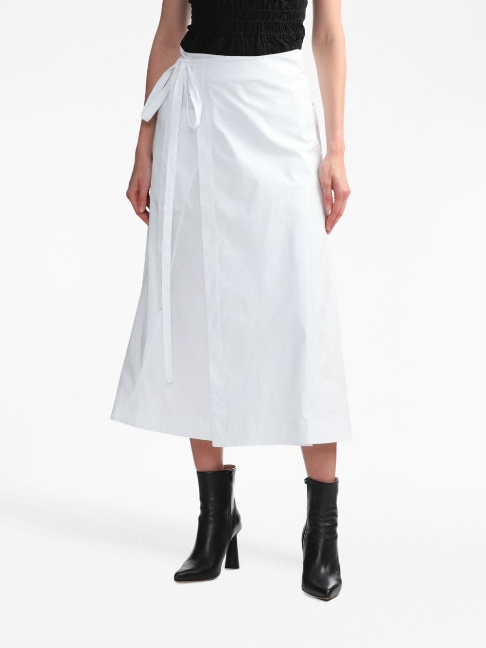 soft poplin wrap skirt - 3