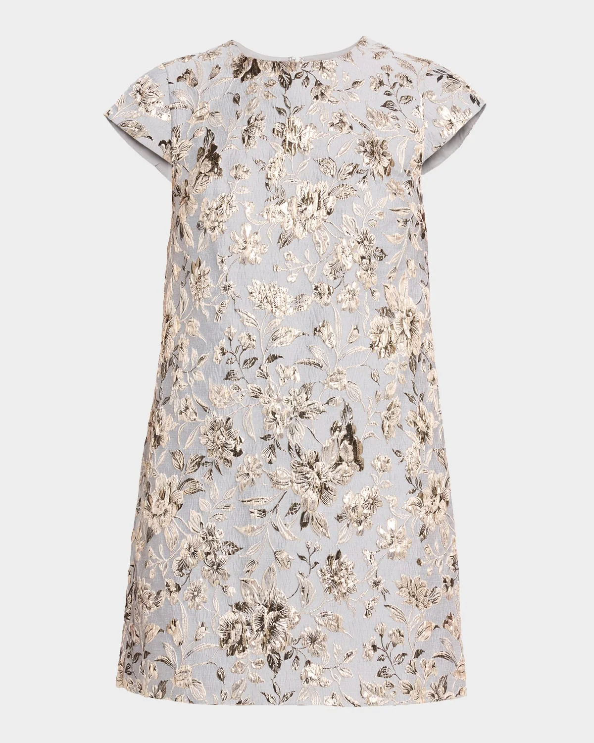 Galina Metallic Floral Jacquard Mini Shift Dress - 1
