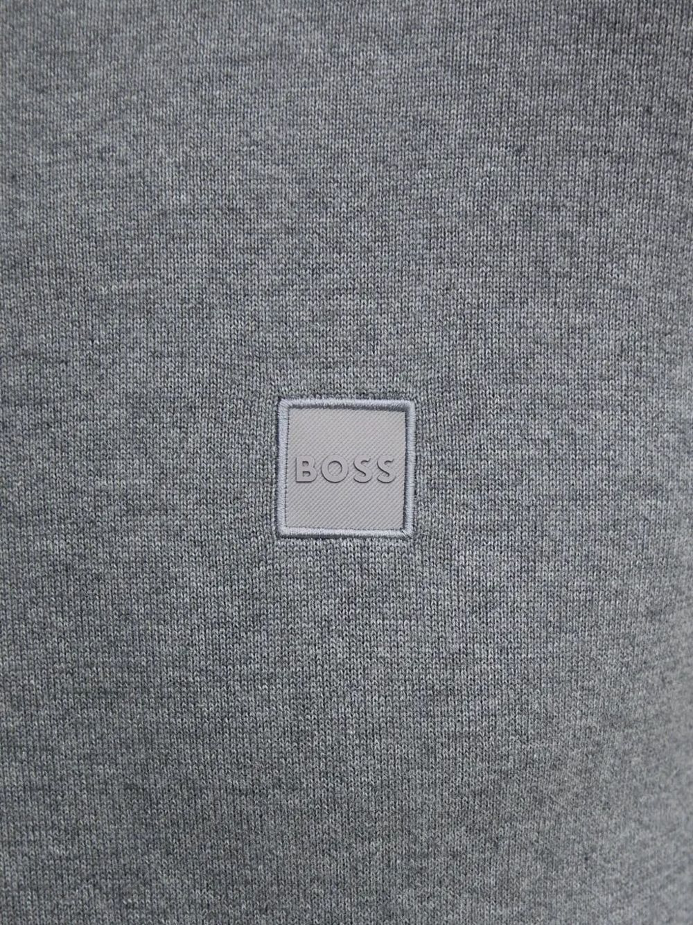 logo-patch crew-neck sweater - 4
