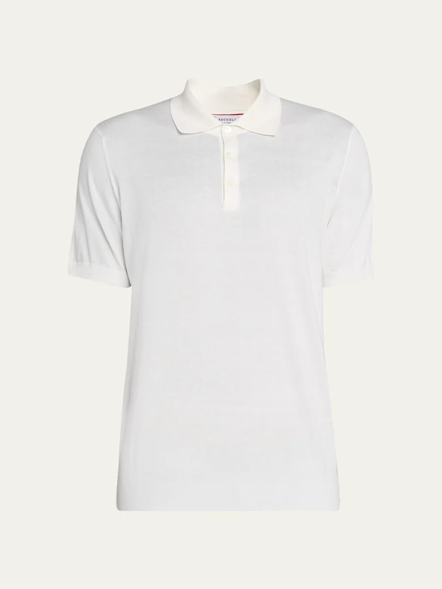 Men's Cotton Knit Polo Shirt - 1