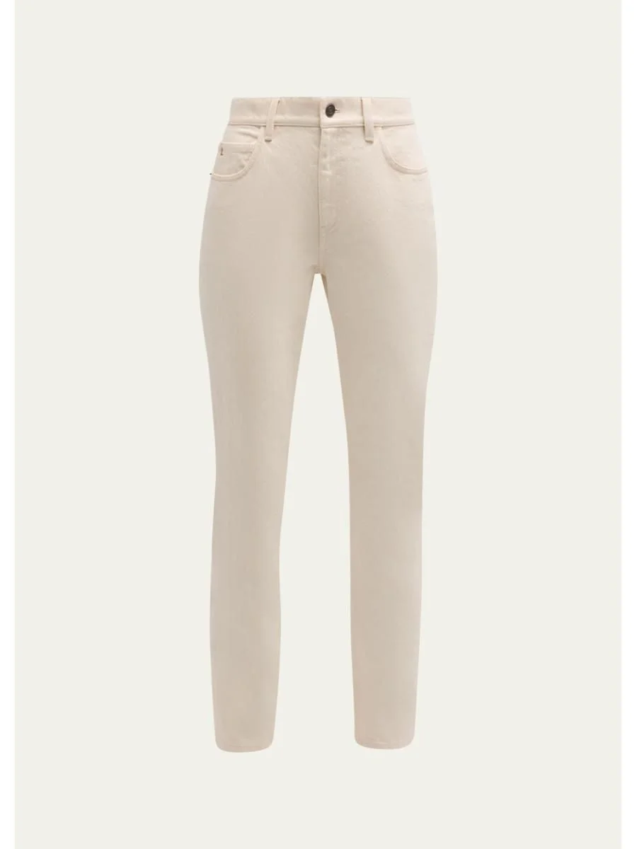 Cropped Straight-Leg Denim Jeans - 1