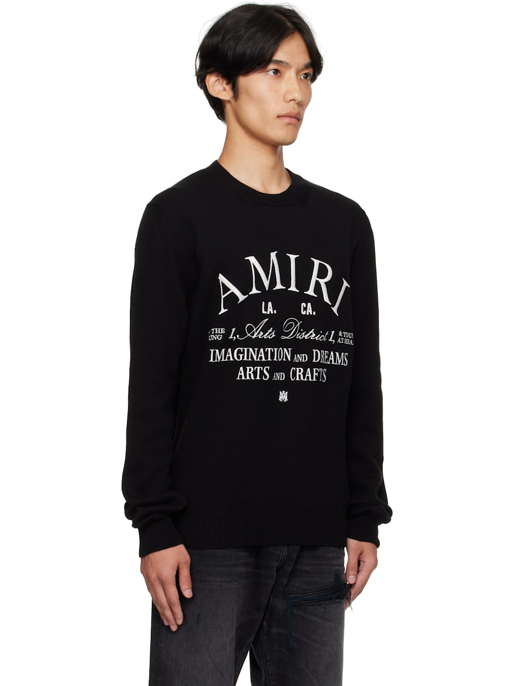 Black 'AMIRI Arts District' Crew Sweater - 2