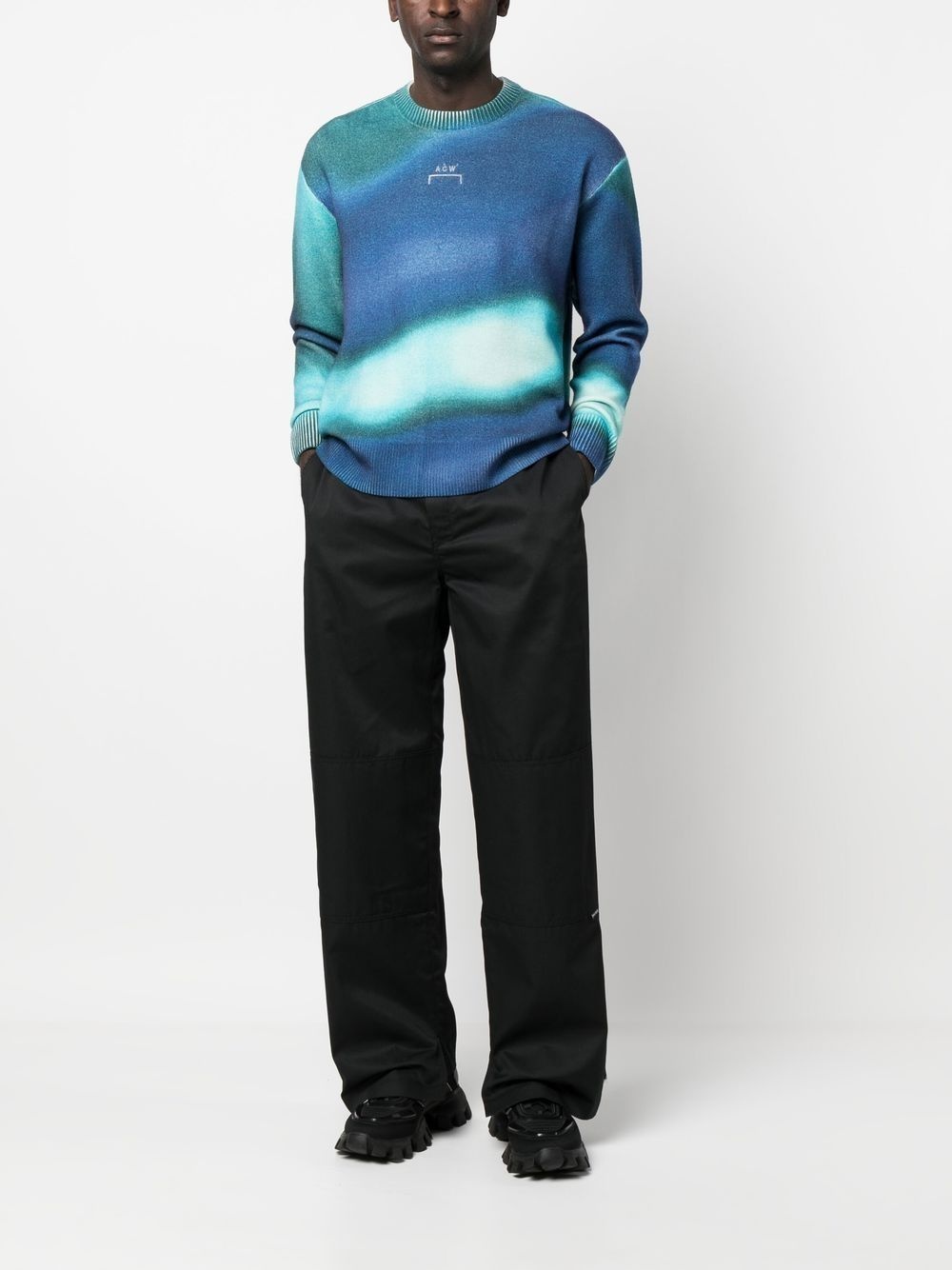 reversed waistband chino trousers - 2