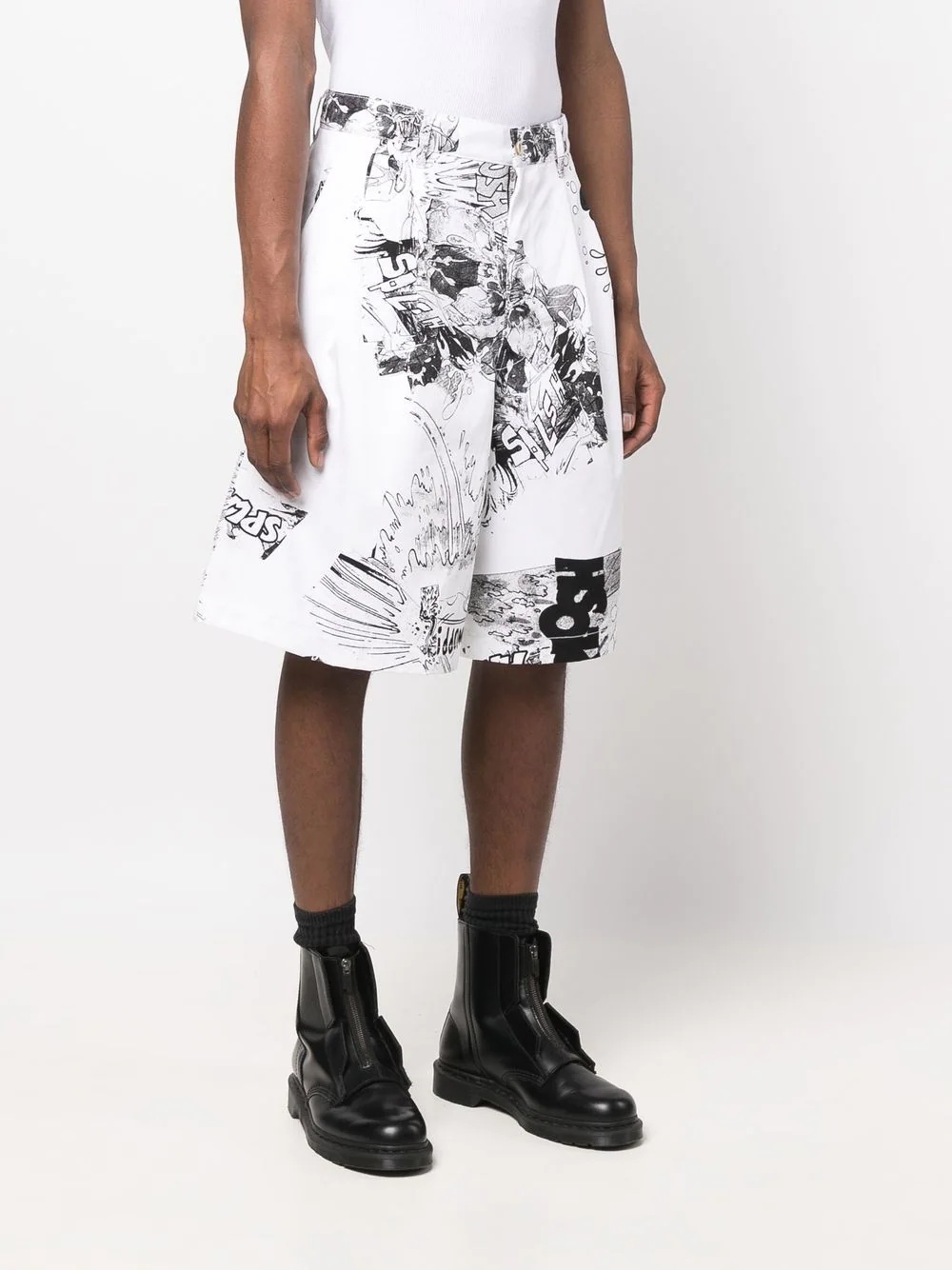 Christian Marclay graphic-print shorts - 4