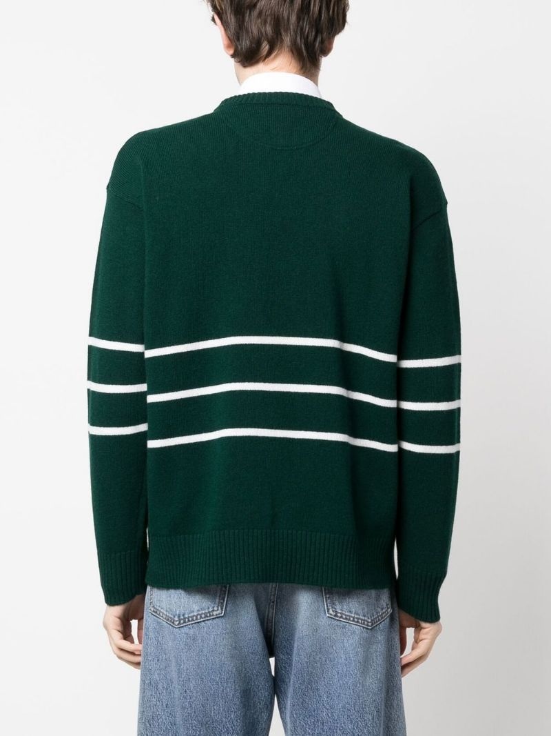 logo-intarsia crew-neck jumper - 7