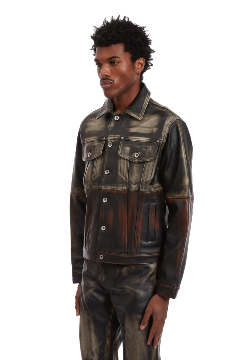 OMBRE LEATHER TRUCKER JACKET 4