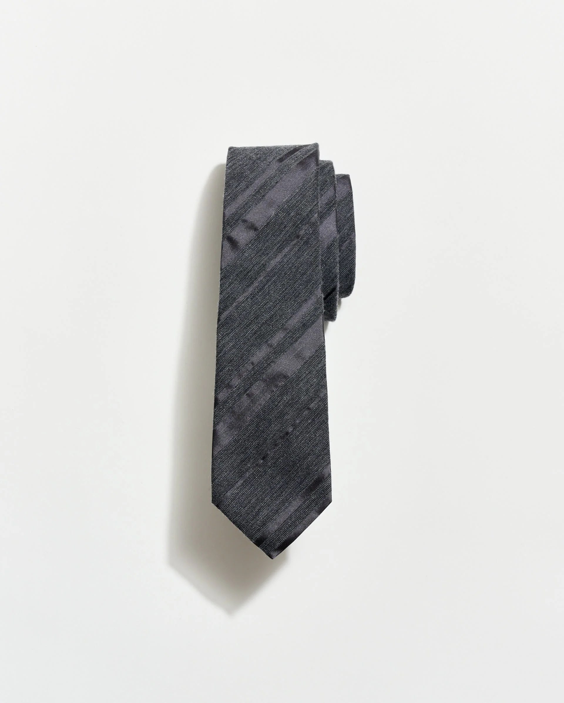 Tonal Verigated Striped Tie - 1