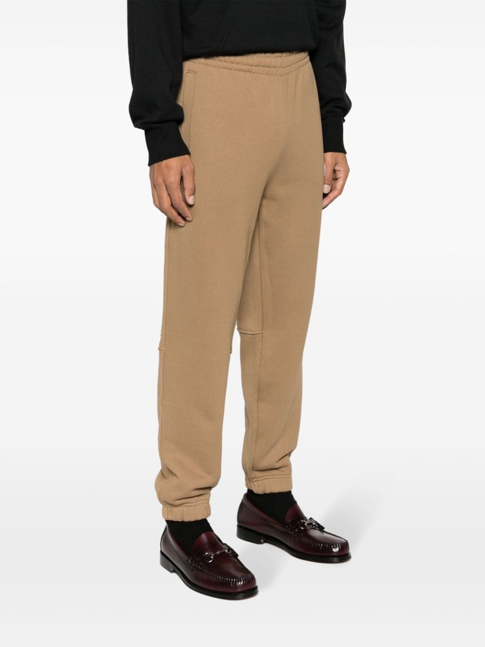 logo-patch cotton track pants - 4