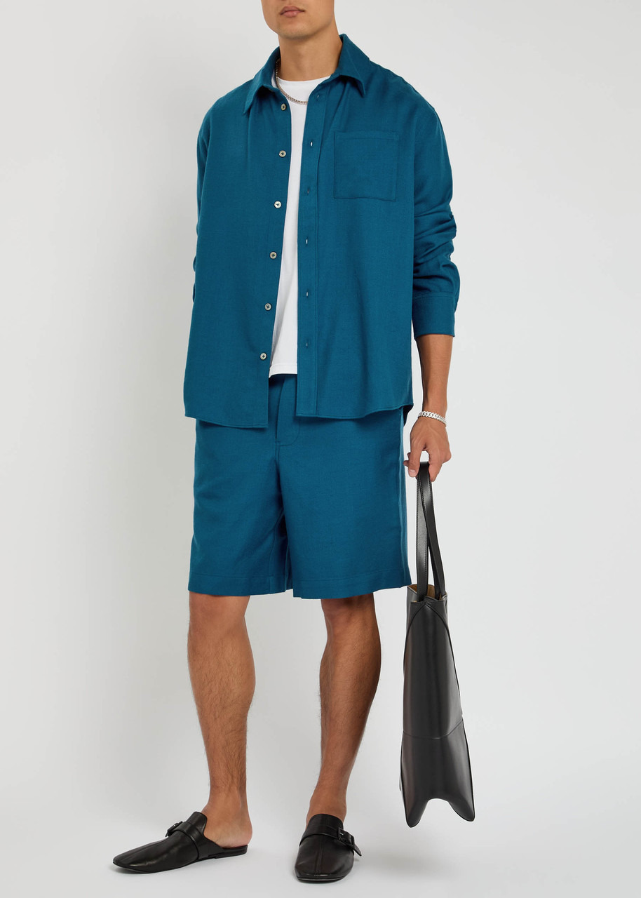 The Elder Statesman Pashmina Wool and Cashmere-blend Shirt - 4