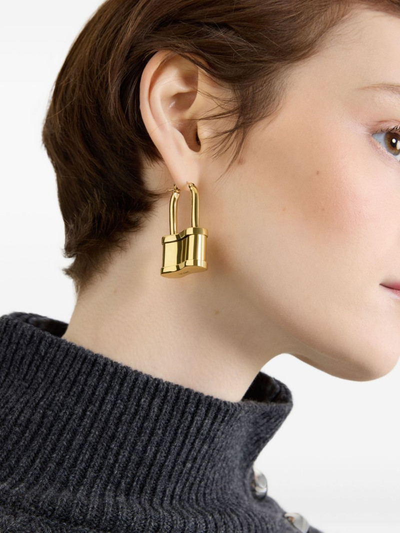 PATOU padlock hoop earrings outlook