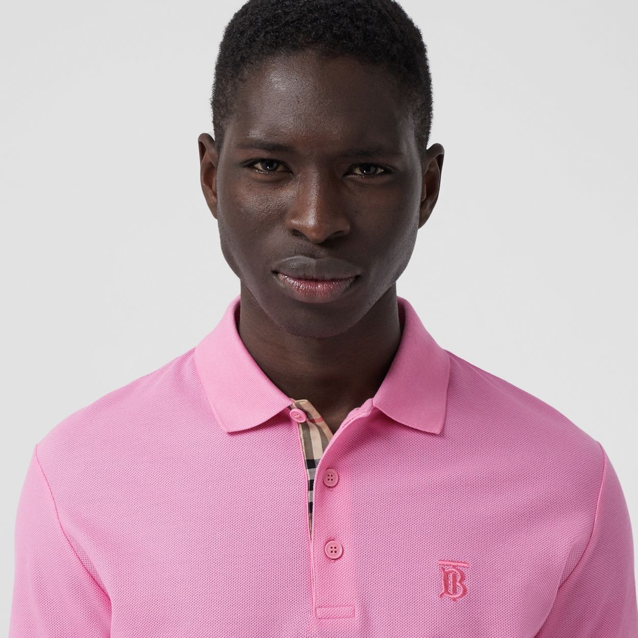 Monogram Motif Cotton Piqué Polo Shirt - 3