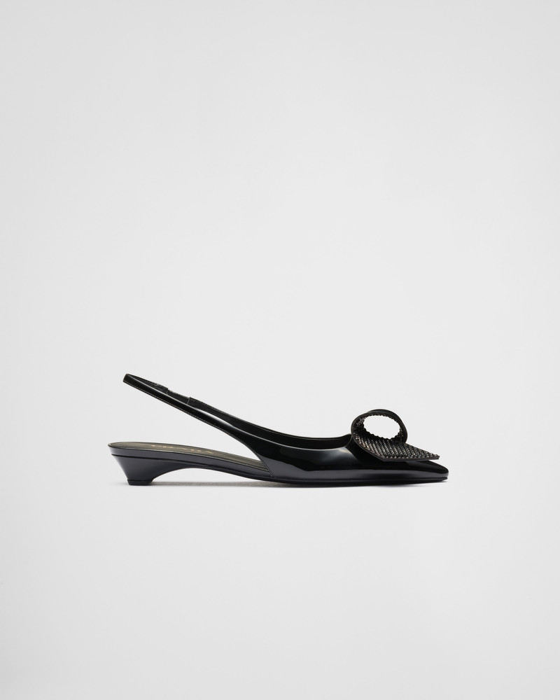 Prada Patent leather slingback pumps outlook