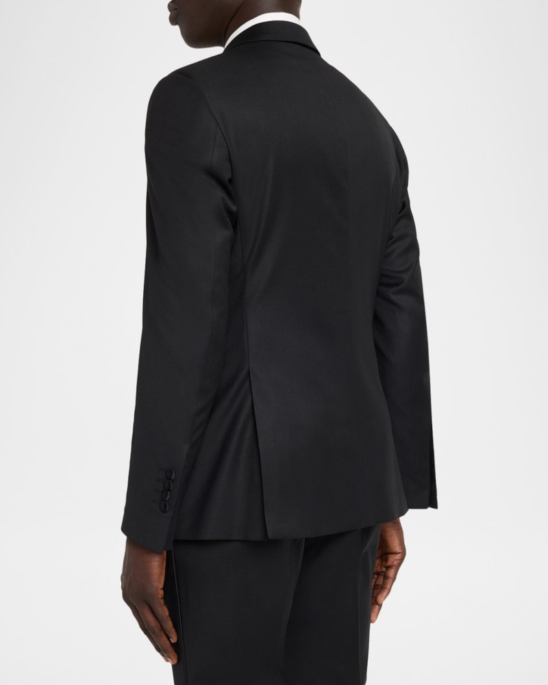 Men's G Line Jacquard Wool Satin-Trim Two-Piece Suit 5