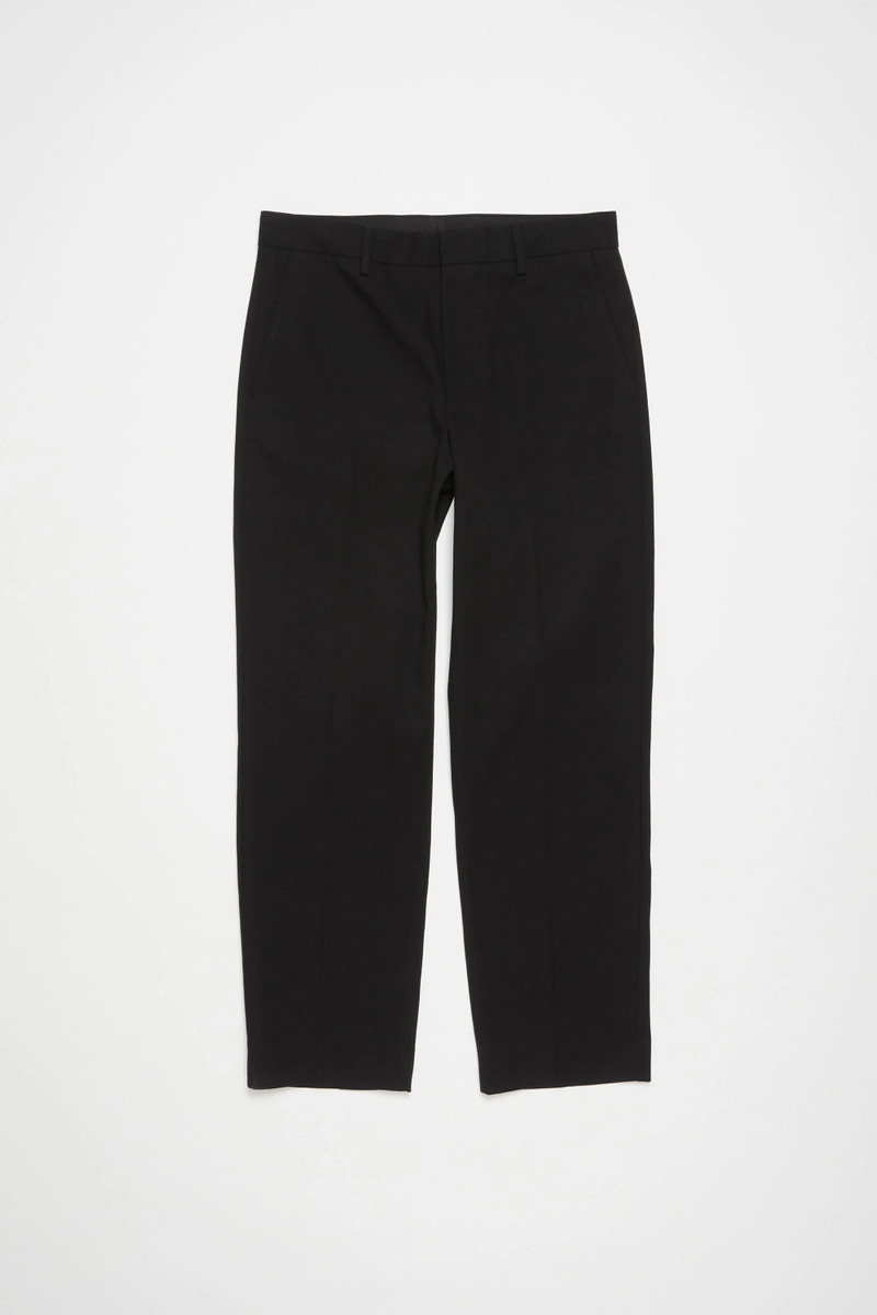 Twill cotton-blend trousers - Black 1