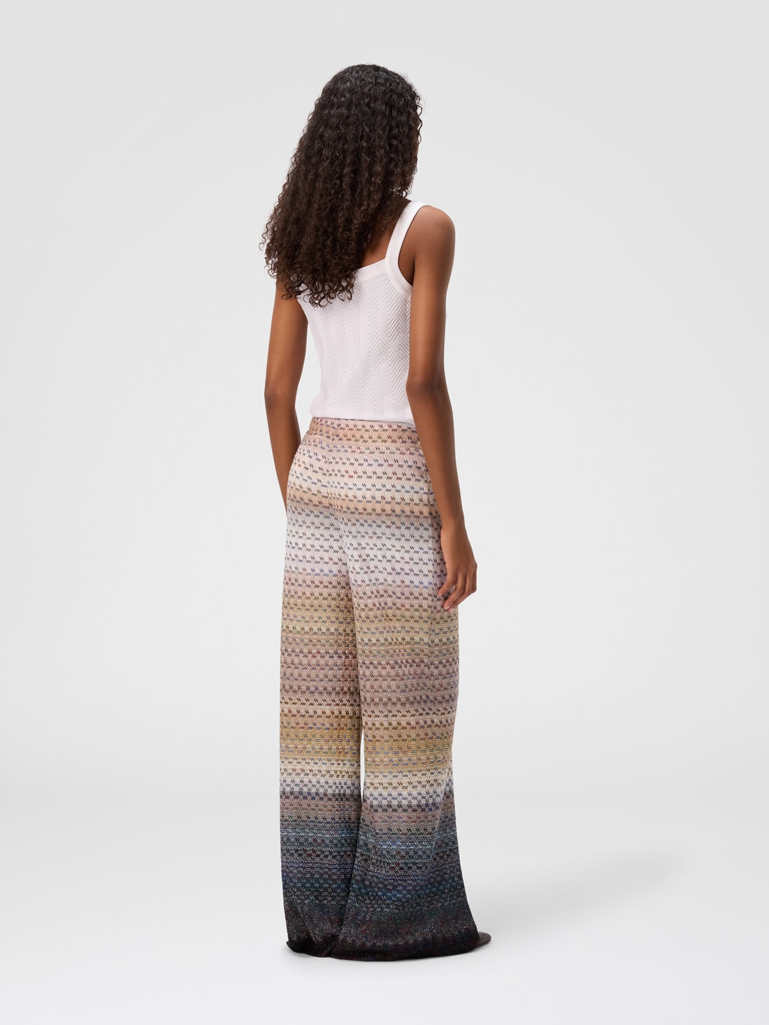 Chevron palazzo trousers - 3
