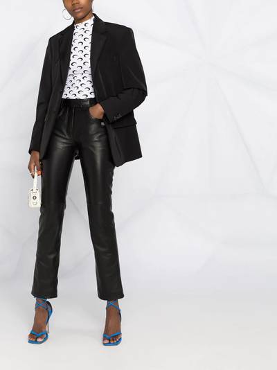 Off-White flared leather trousers outlook