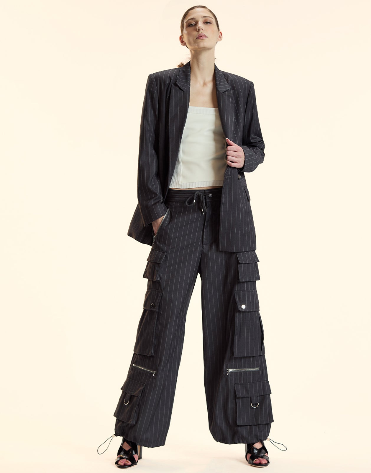 Pinstripe Blazer - 3