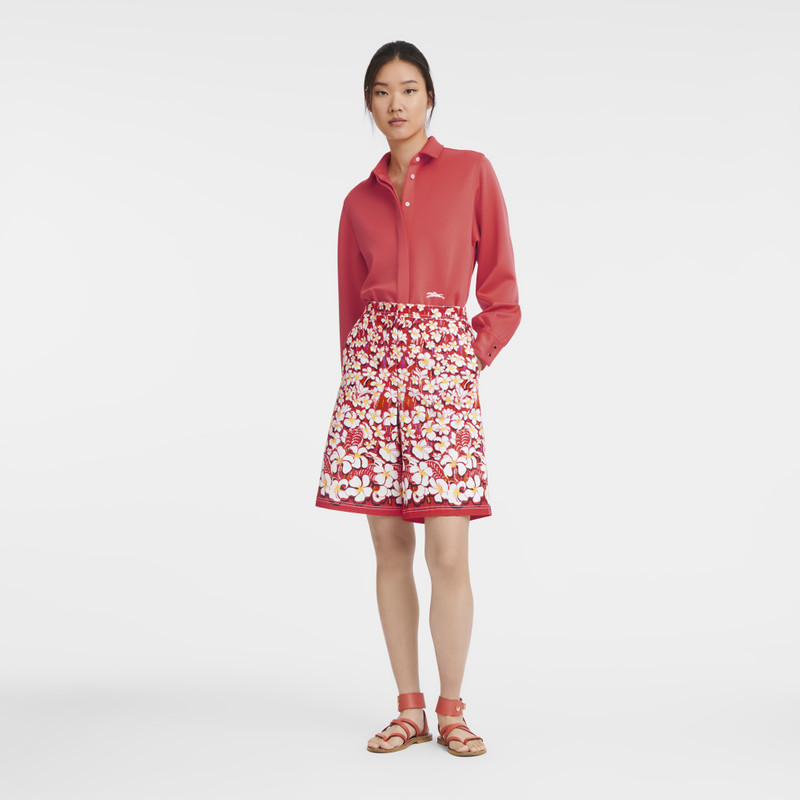 Longchamp Bermuda shorts Strawberry - Gabardine outlook