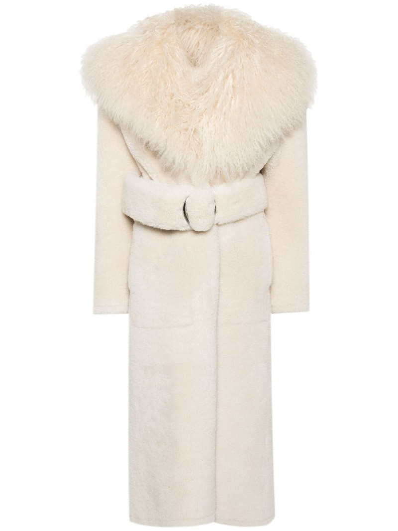 shearling fur maxi coat 1