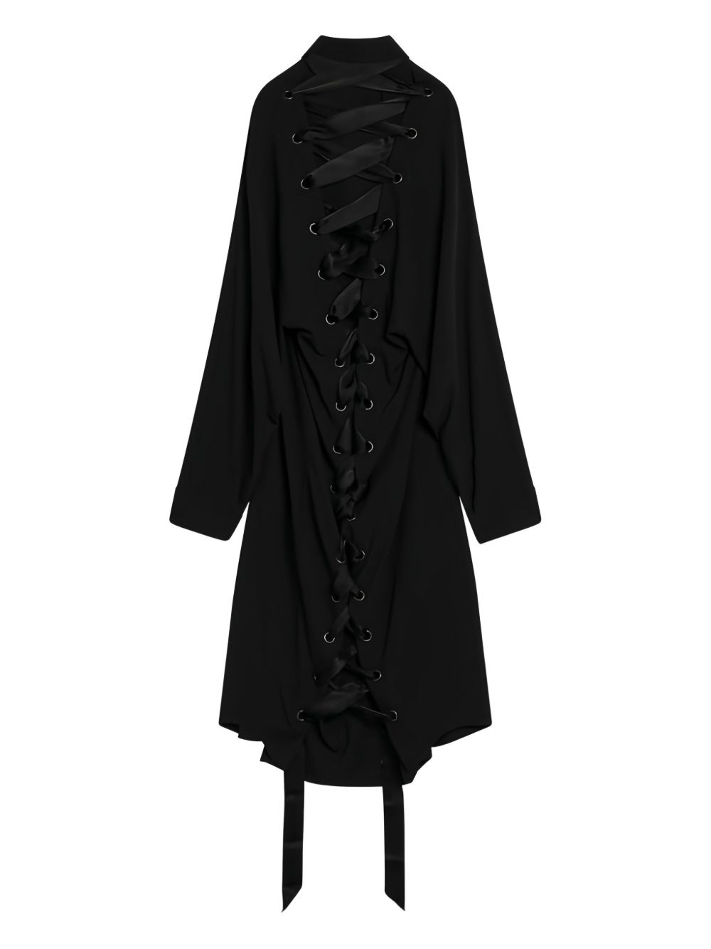 lace-up back dress - 7