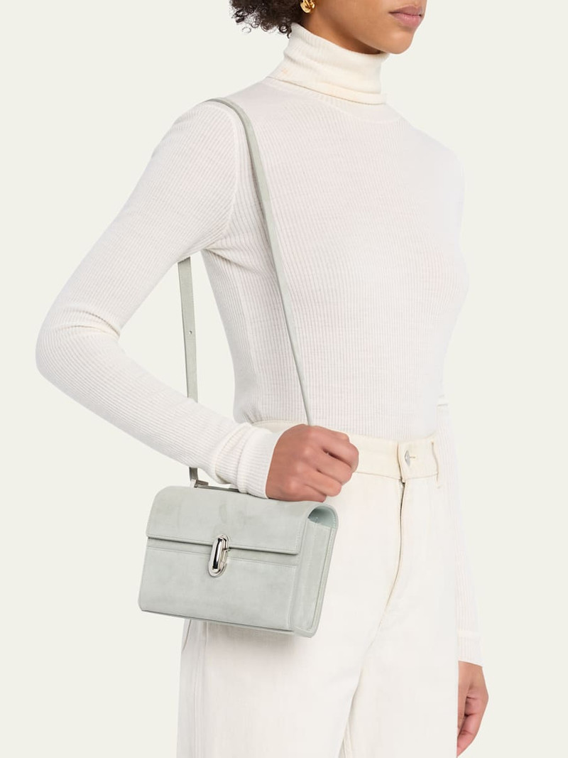 SAVETTE The Symmetry 19 Suede Crossbody Bag outlook