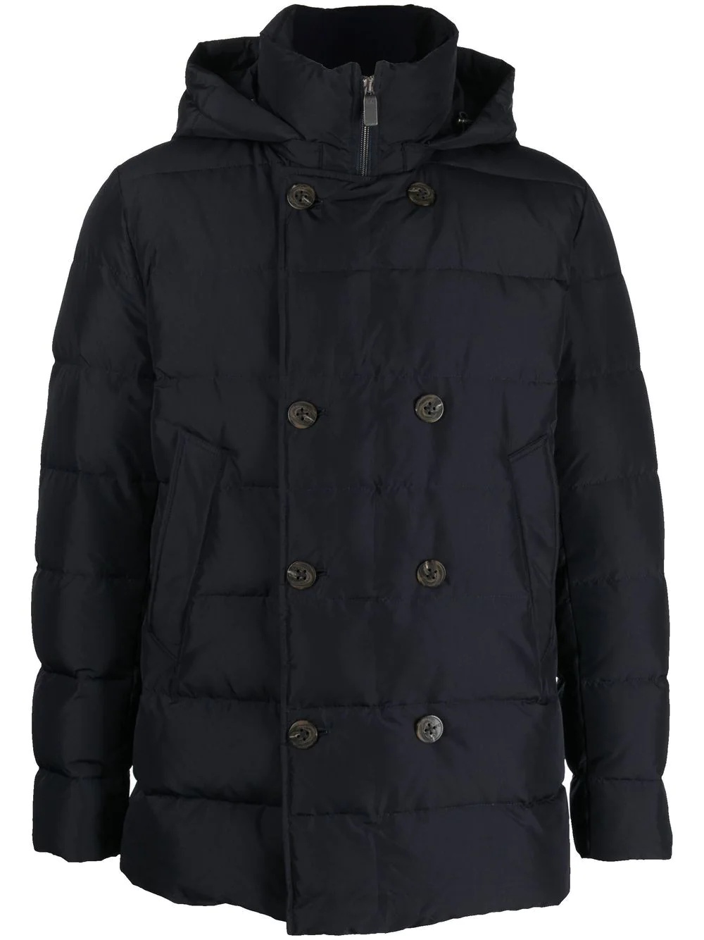 padded hooded down jacket - 1