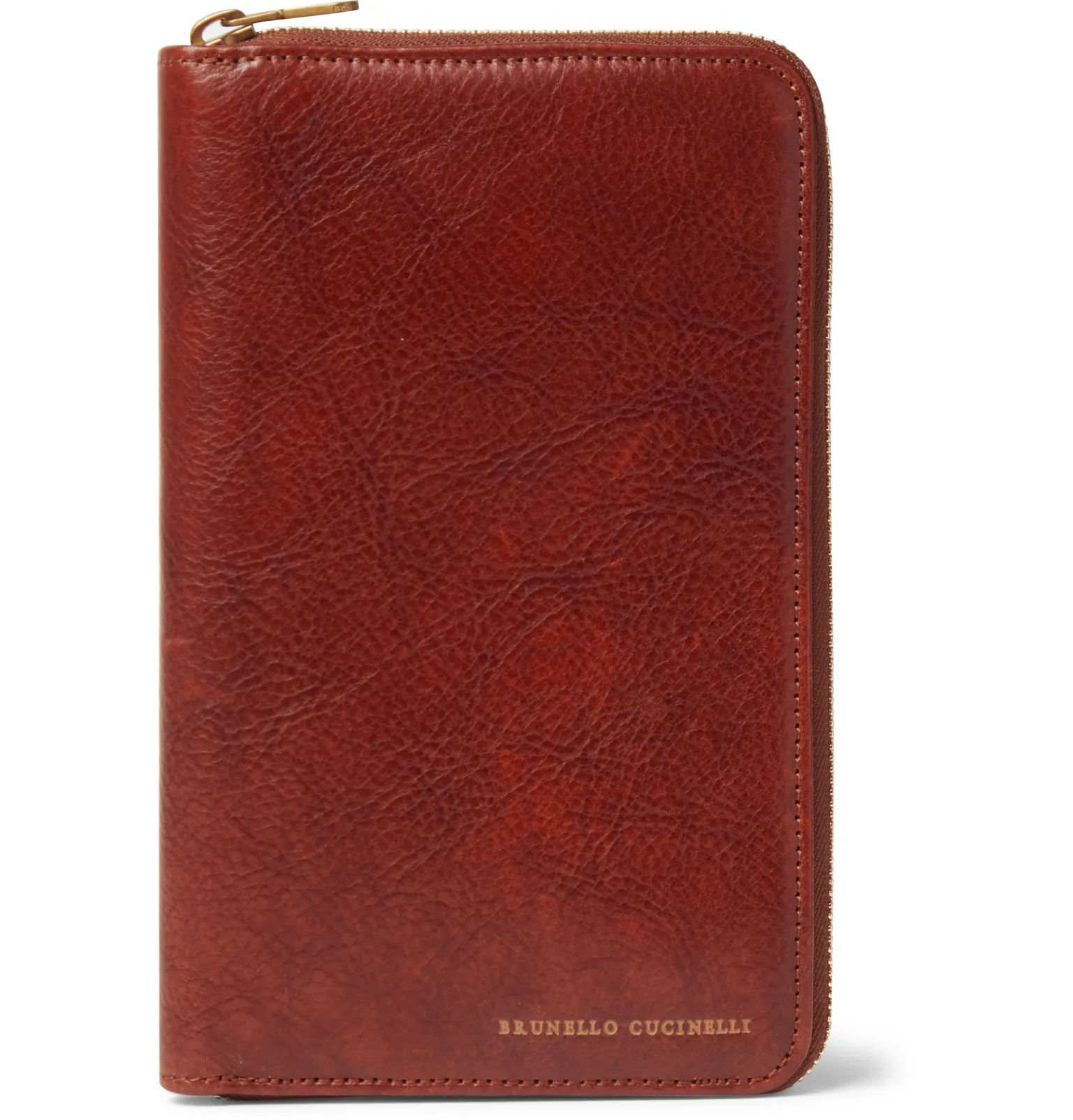 Burnished Full-Grain Leather Zip-Around Wallet - 1