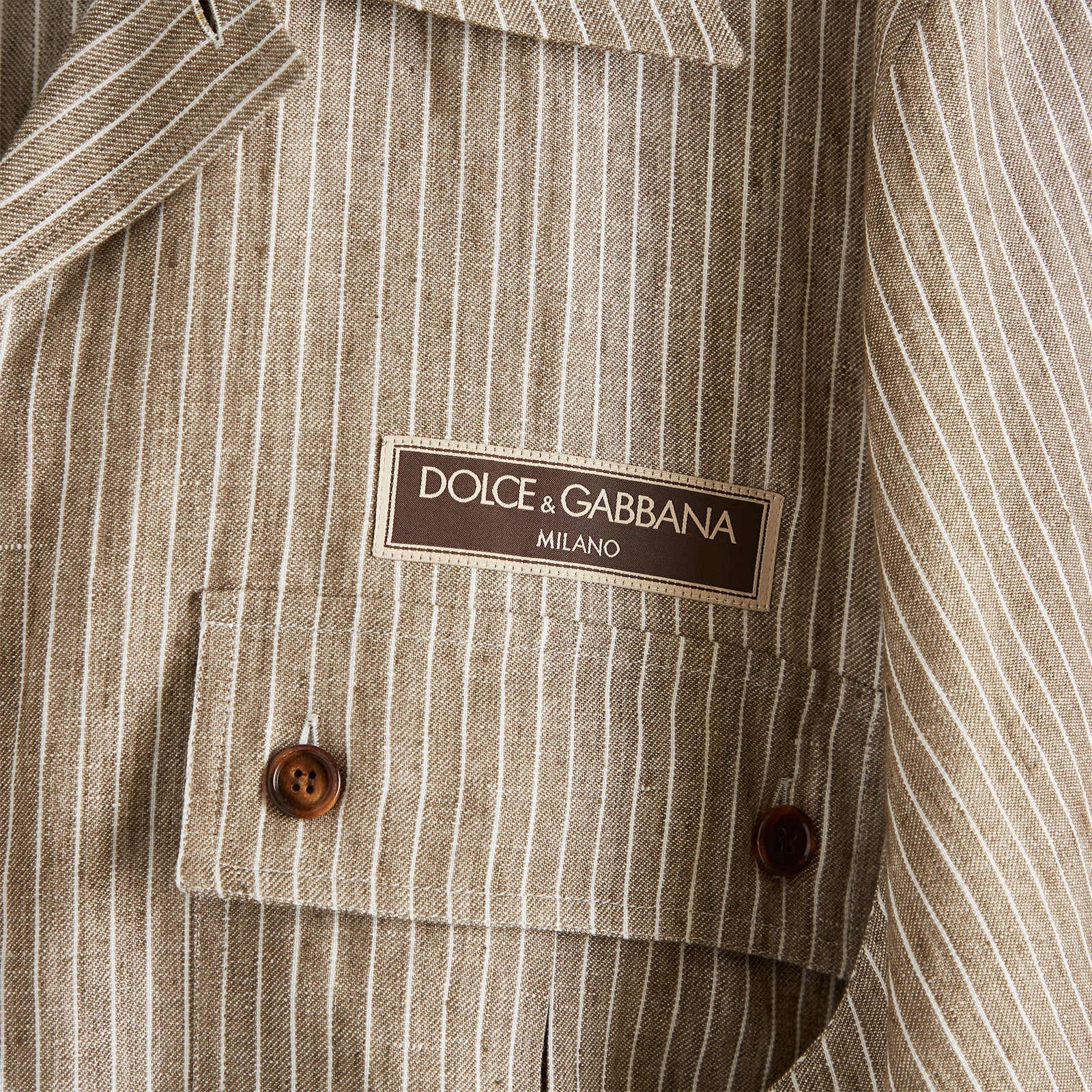 Dolce & Gabbana Pinstripe Linen Vacation Shirt - 3