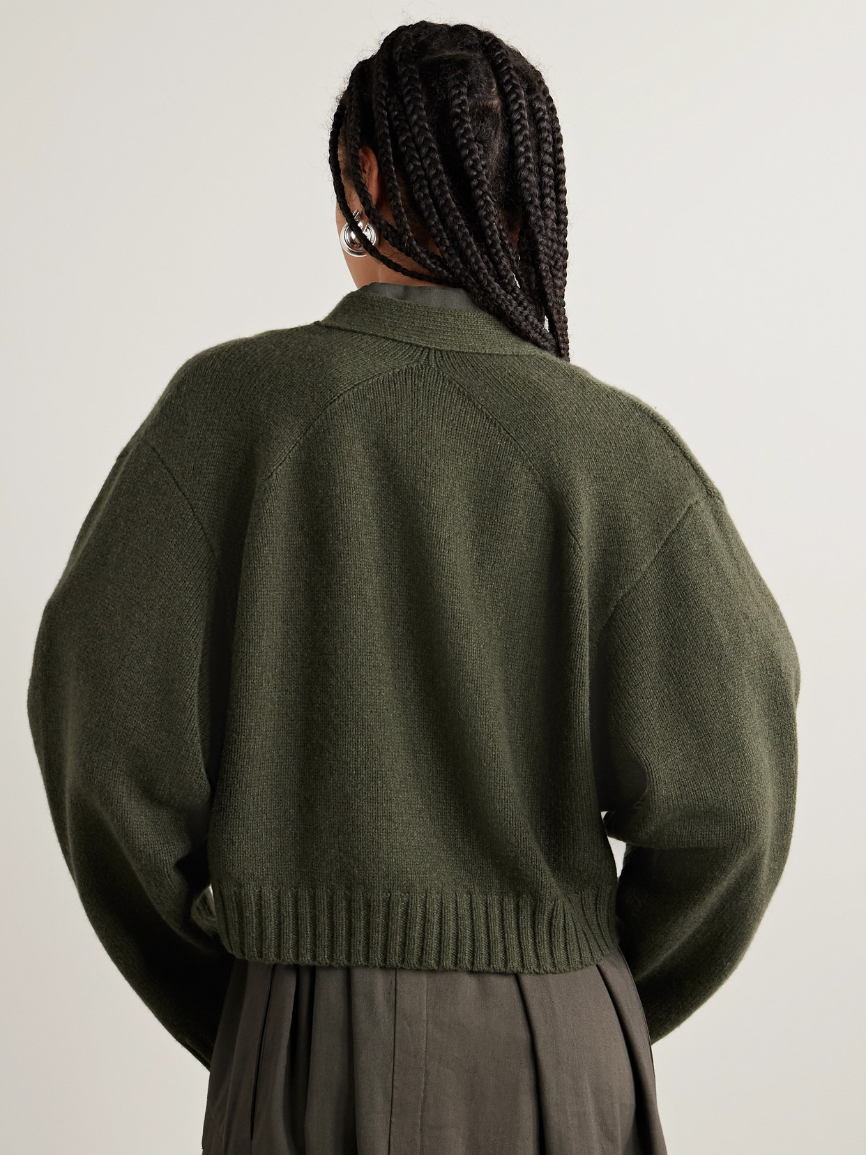 Sofia Cropped Cashmere And Wool-blend Cardigan - 3
