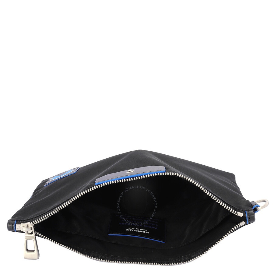 Montblanc Black Blue Nylon Spirit Medium Pouch - 5
