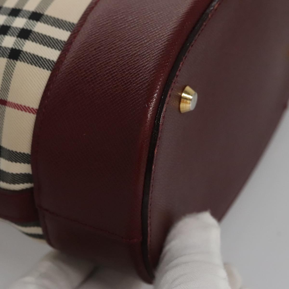 Burberry Nova Check Tote Bag Canvas Beige Red Gold - 9