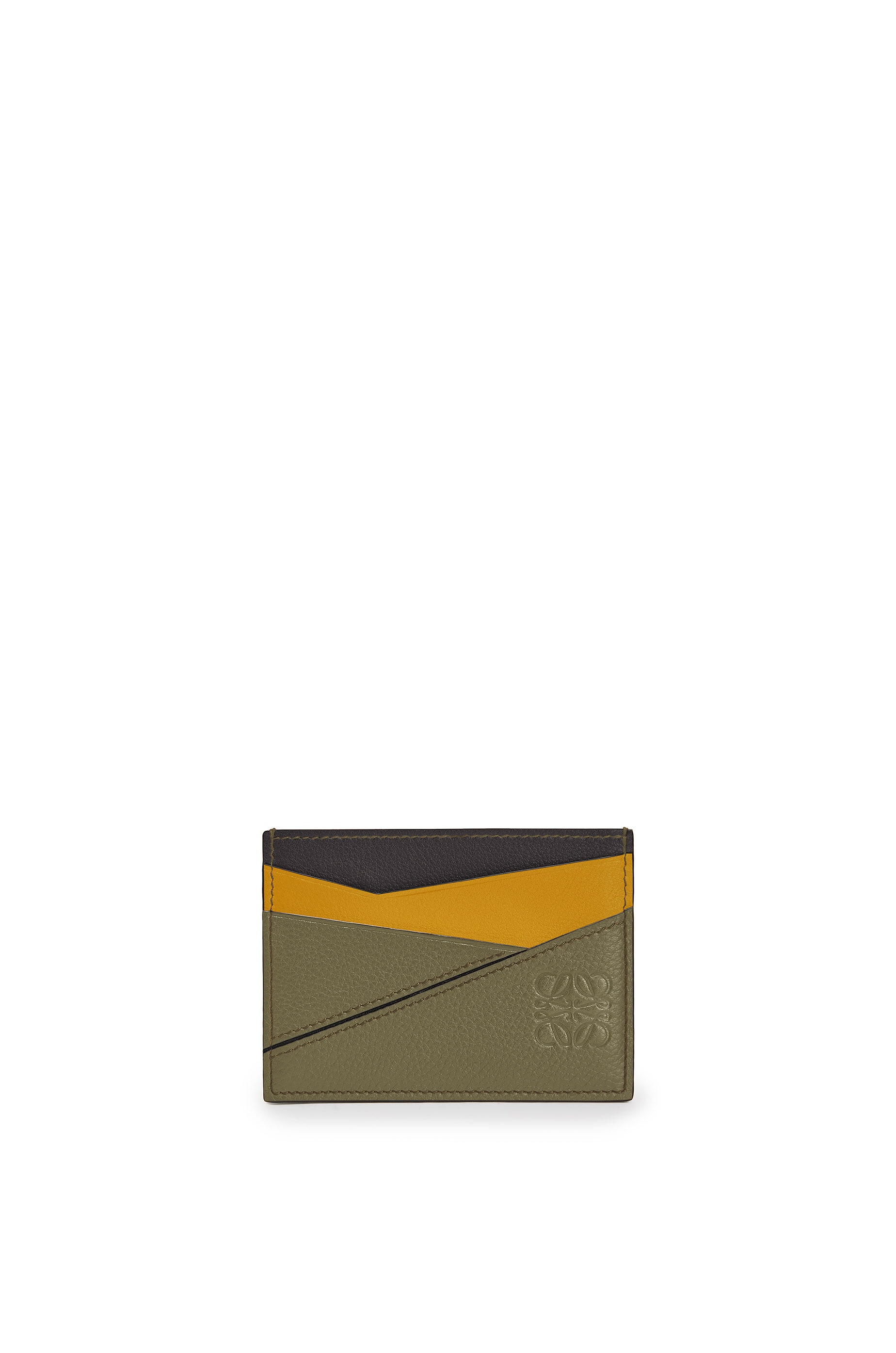 Puzzle plain cardholder in classic calfskin - 1