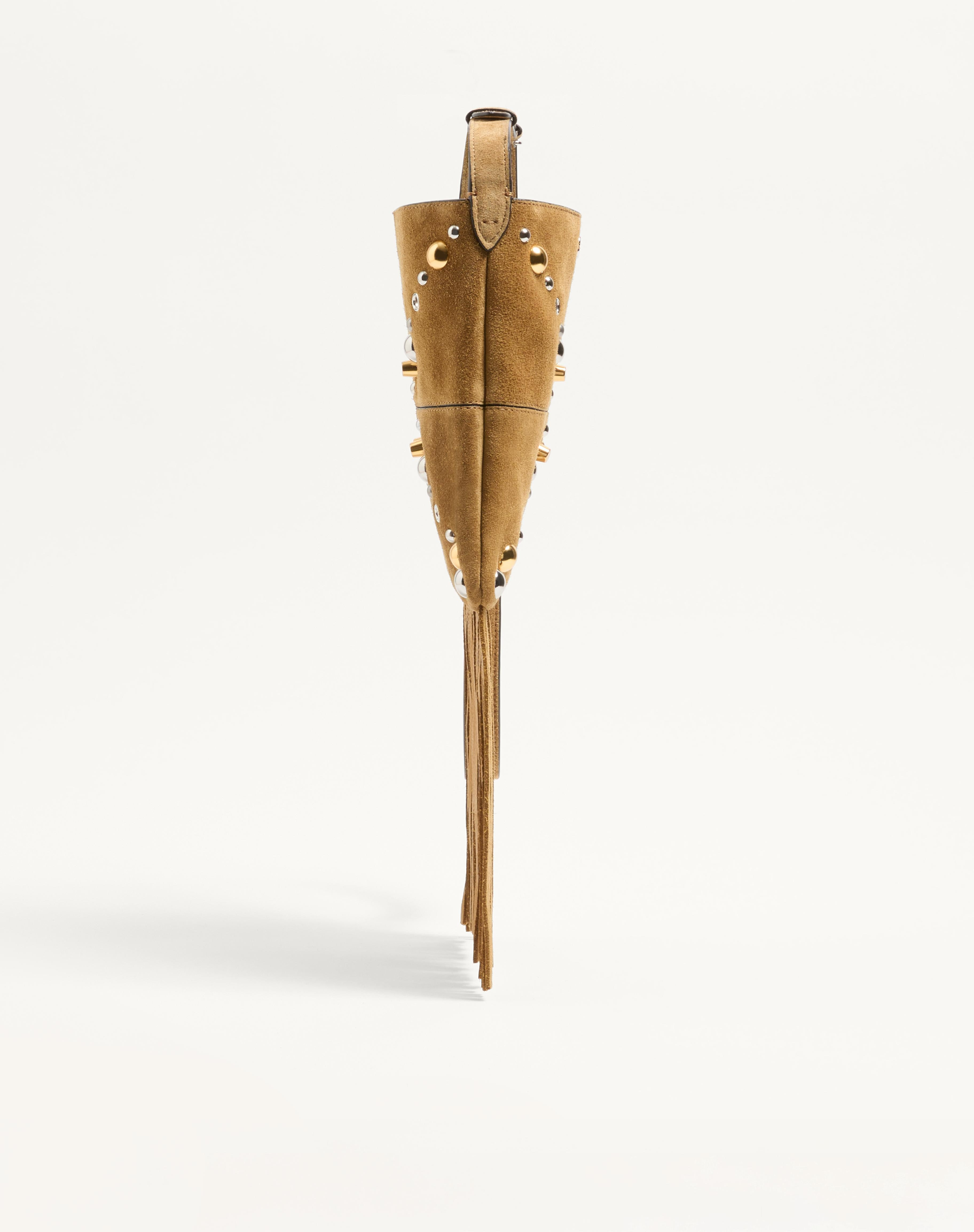 VALENTINO GARAVANI NELLCÔTE SMALL SHOULDER BAG IN SUEDE WITH FRINGES - 3