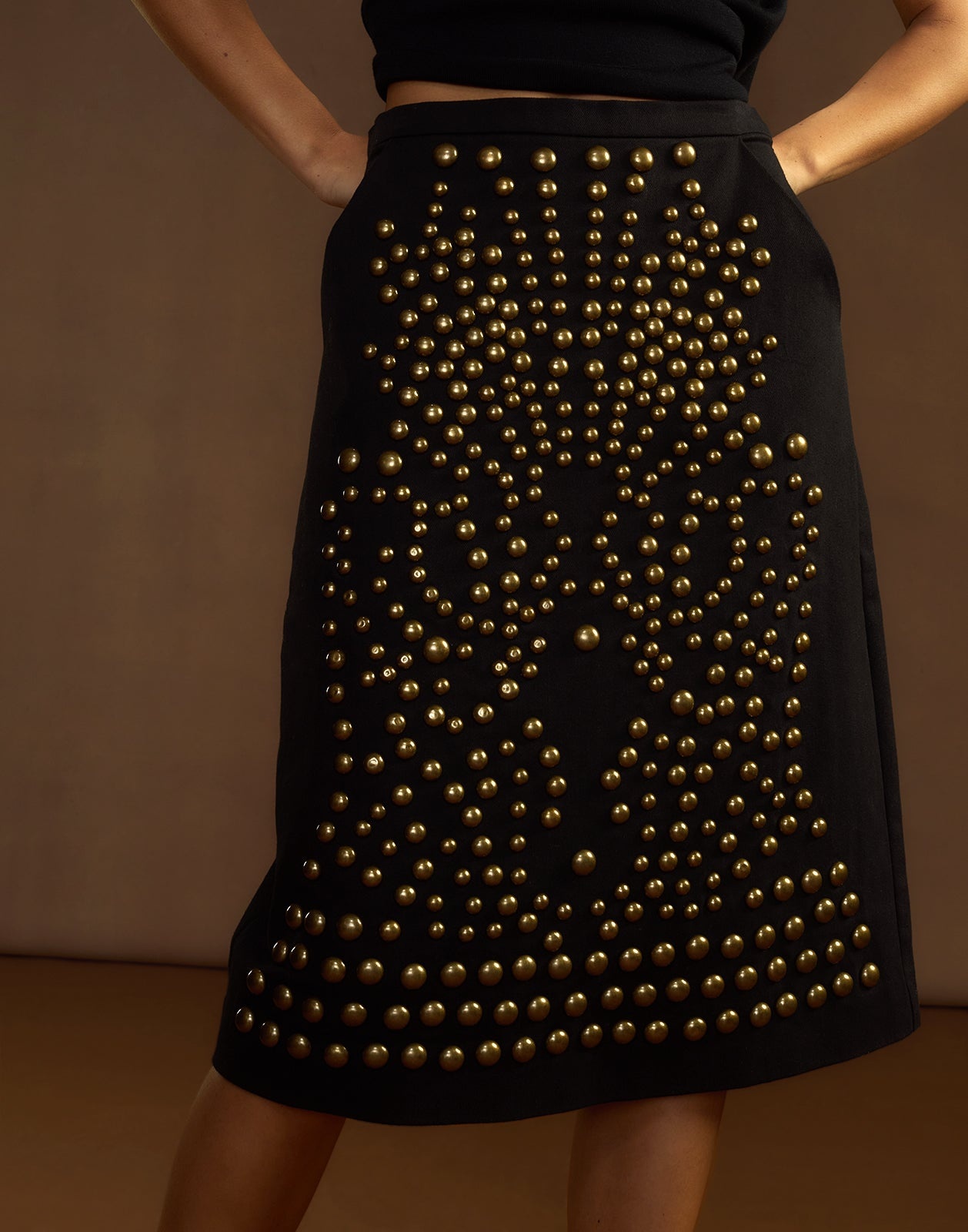 Serena Studded Denim Skirt - 7