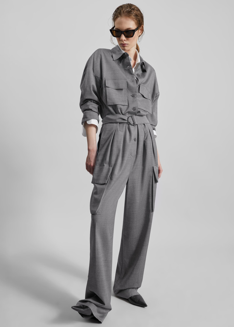 The Frankie Shop Linda Jumpsuit - Grey Melange outlook