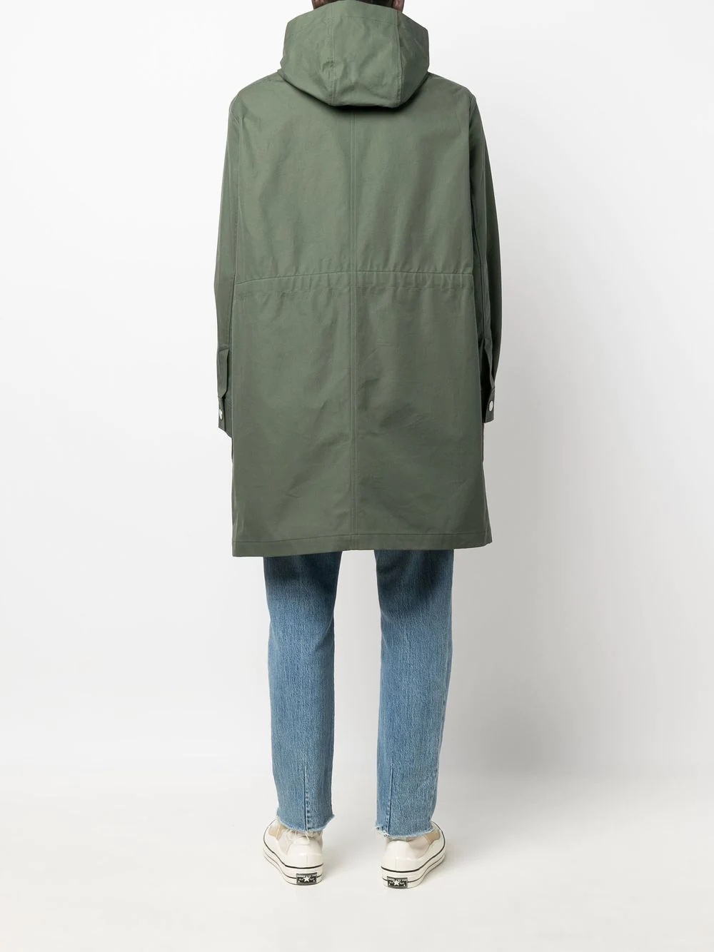 cargo-pocket parka coat - 4